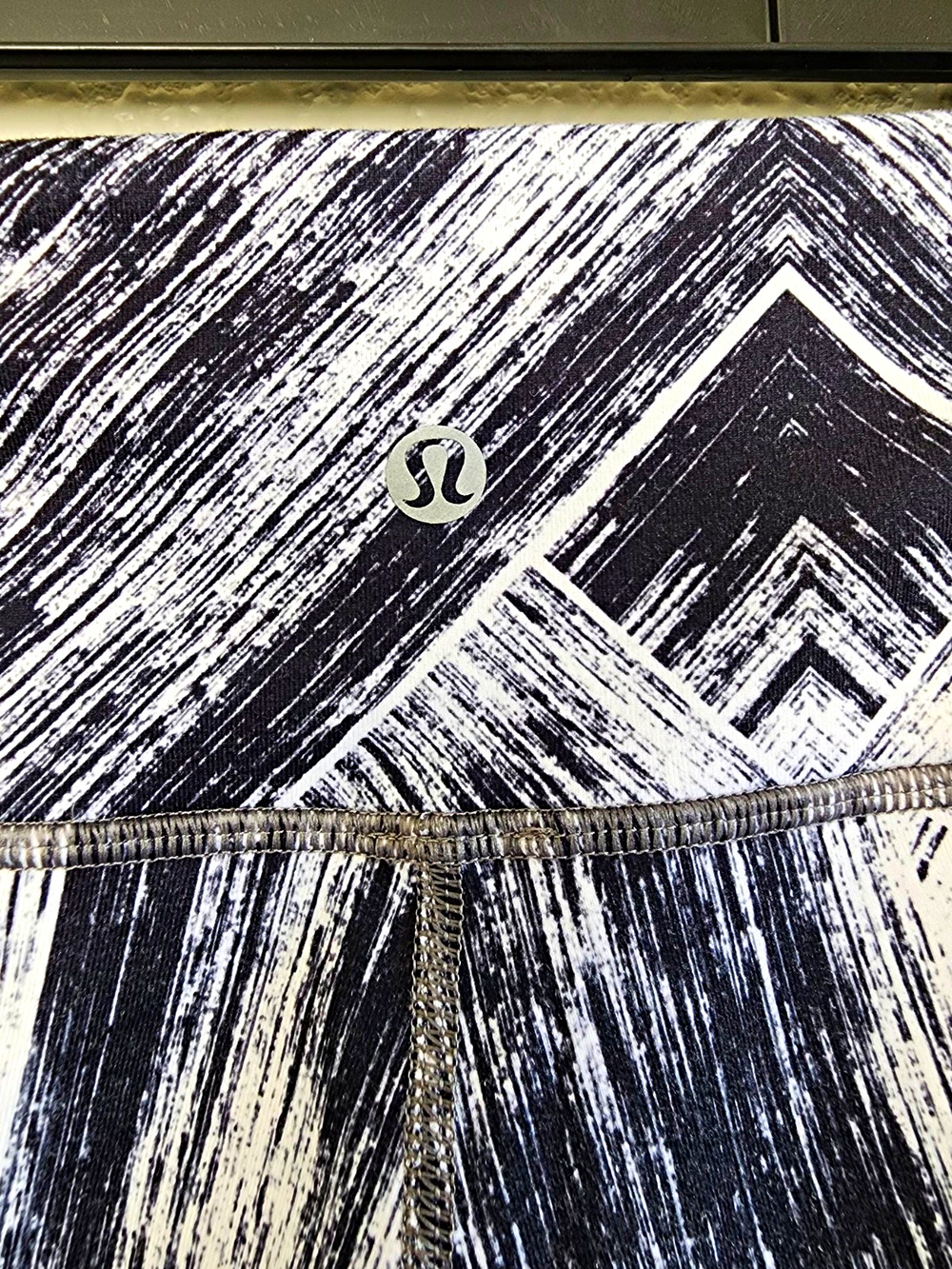 lululemon athletica Wunder Under High Rise Crop Yoga Leggings 12 Geo B/W